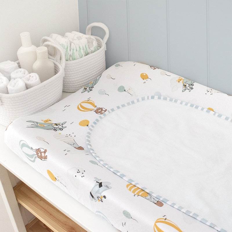 Living Textiles Change Mat Cover and Liner - Up Up & Away - Outlet Shop For Kids