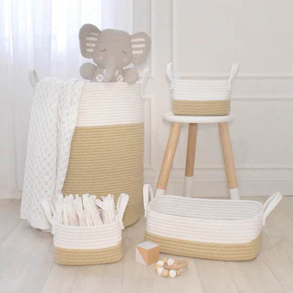 Living Textiles Cotton Rope Hamper - Natural - Outlet Shop For Kids