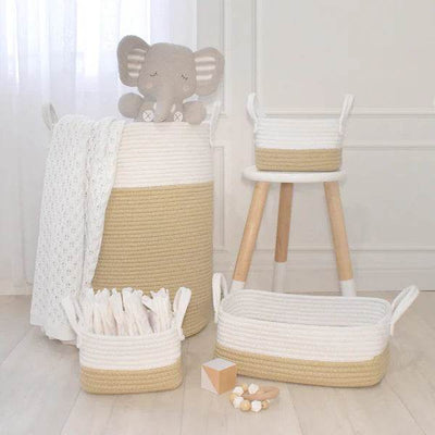 Living Textiles Cotton Rope Hamper - Natural - Outlet Shop For Kids