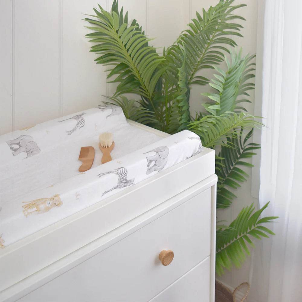 Living Textiles Jersey Change Mat Cover/Towelling Savanna Babies - Outlet Shop For Kids