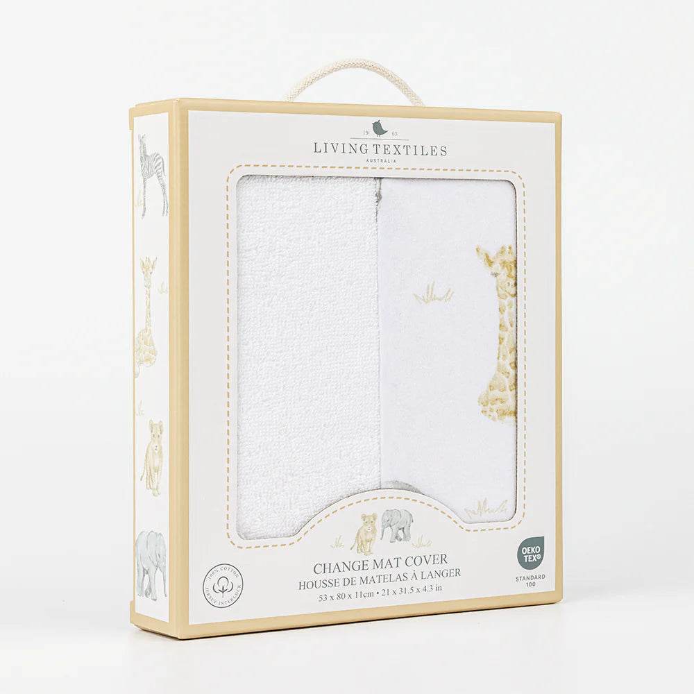 Living Textiles Jersey Change Mat Cover/Towelling Savanna Babies - Outlet Shop For Kids
