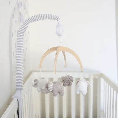 Living Textiles Musical Mobile Set - Watercolour Elephant - Outlet Shop For Kids