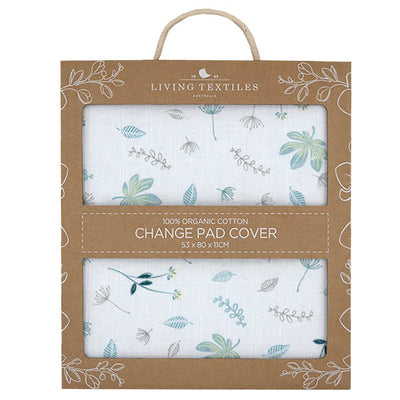 Living Textiles Organic Muslin Change Pad Cover - Banana Leaf - Outlet Shop For Kids