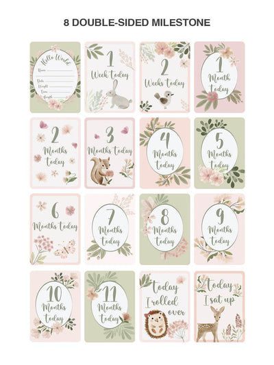 Living Textiles Round Play Mat & Milestone Cards - Meadow - Outlet Shop For Kids