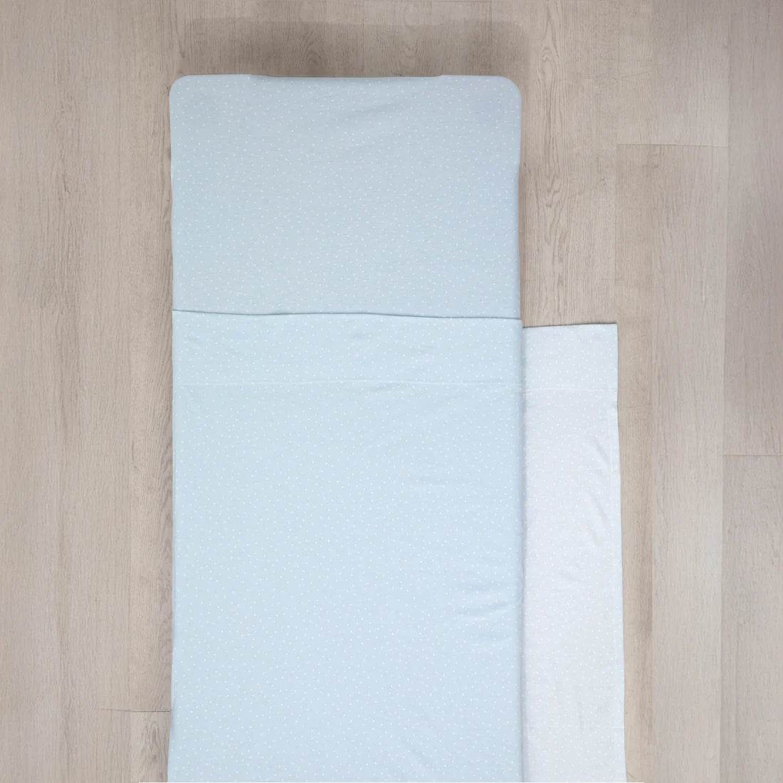 Living Textiles Stacking Bed Sheet Set - Blue Dots - Outlet Shop For Kids