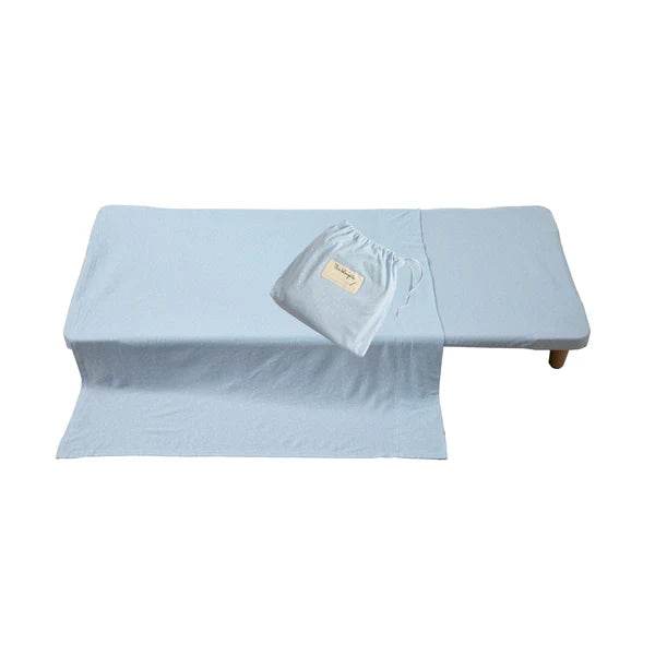 Living Textiles Stacking Bed Sheet Set - Blue Dots - Outlet Shop For Kids