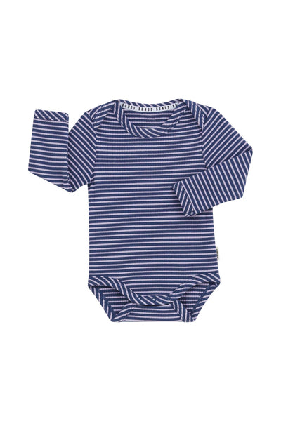 Bonds Long Sleeve Envelope Bodysuit - Bastille Blue/Lilac Ice
