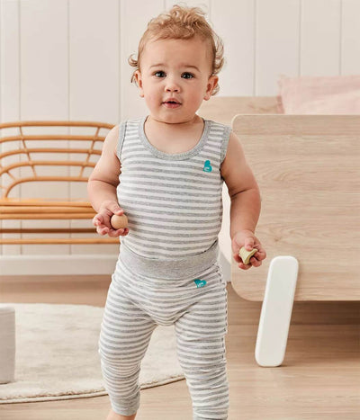 Love To Dream Cotton Leggings - Grey Stripe - Outlet Shop For Kids