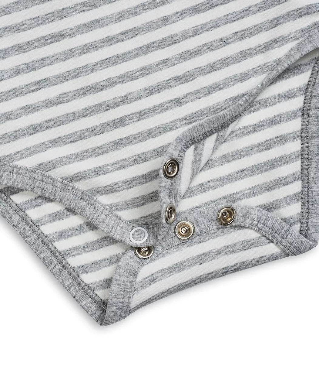 Love To Dream Cotton Long sleeve Bodysuit - Grey Stripe - Outlet Shop For Kids
