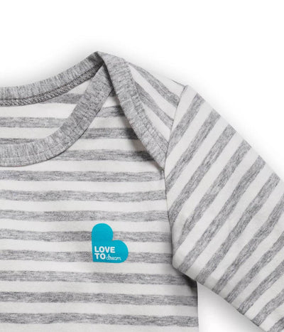 Love To Dream Cotton Long sleeve Bodysuit - Grey Stripe - Outlet Shop For Kids