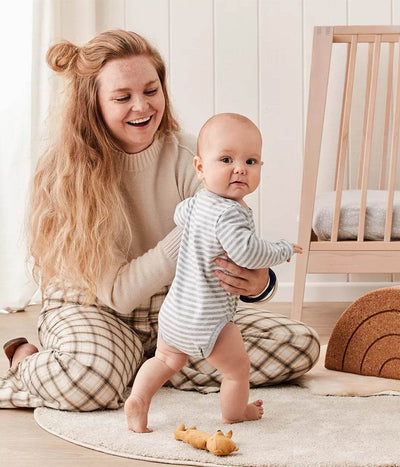 Love To Dream Cotton Long sleeve Bodysuit - Grey Stripe - Outlet Shop For Kids
