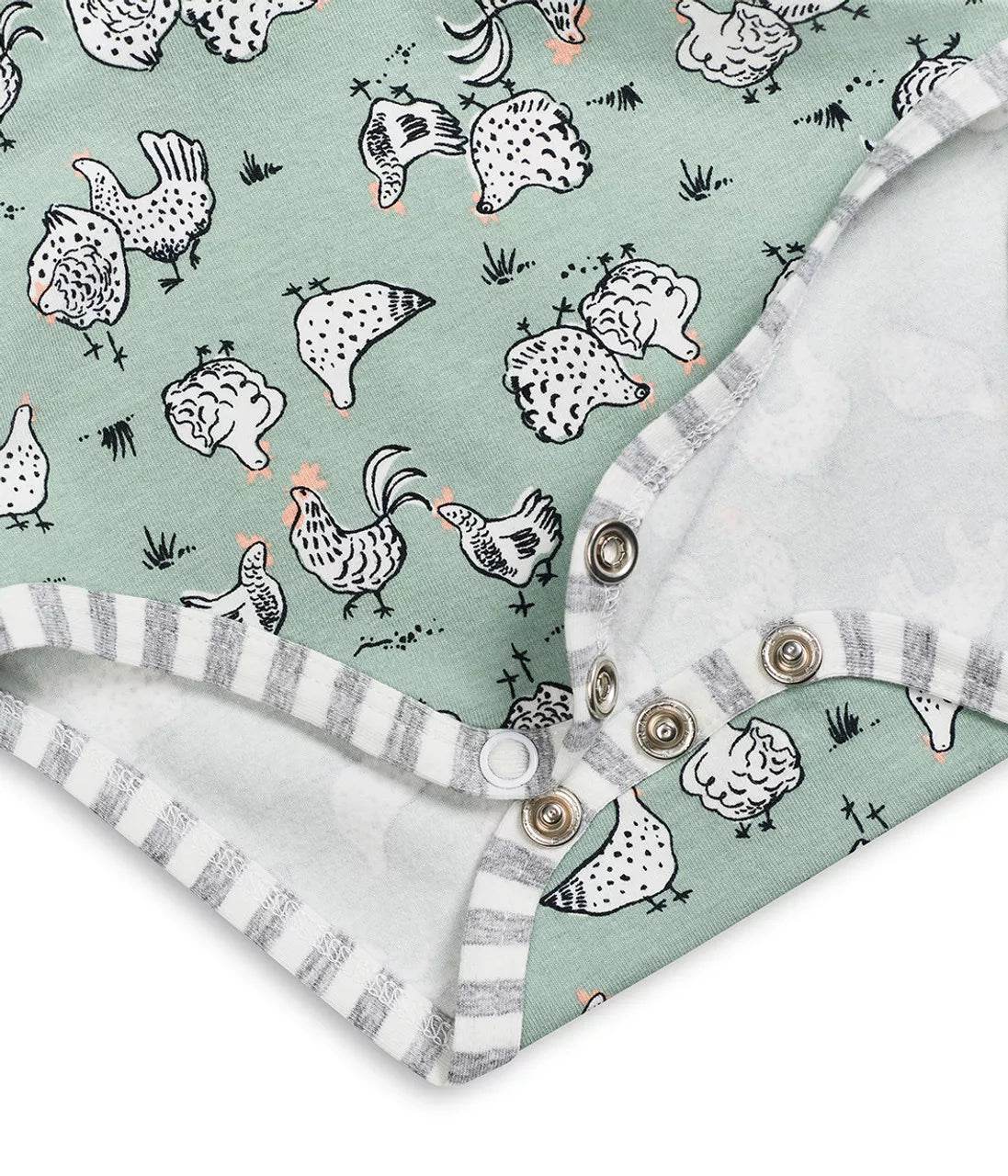 Love To Dream Long Sleeve Cotton Bodysuit - Chicken Run Olive - Outlet Shop For Kids