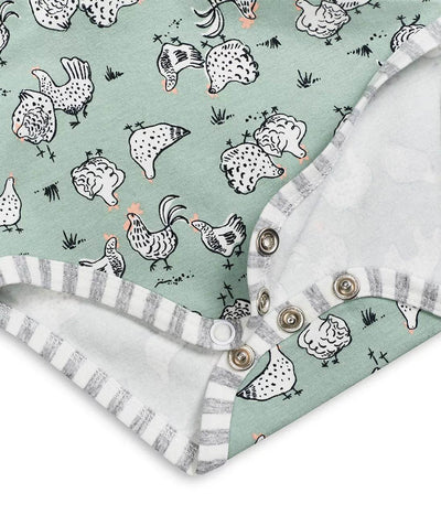 Love To Dream Long Sleeve Cotton Bodysuit - Chicken Run Olive - Outlet Shop For Kids