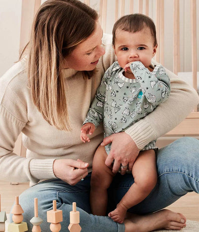 Love To Dream Long Sleeve Cotton Bodysuit - Chicken Run Olive - Outlet Shop For Kids