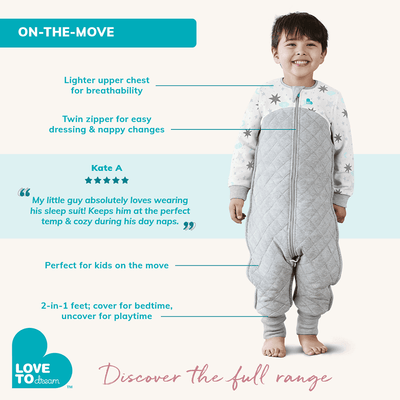 Love To Dream Sleep Suit 1.0 TOG - White Clouds - Outlet Shop For Kids