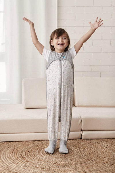 Love To Dream Sleep Suit Organic Cotton 0.2 TOG - Seagulls Grey - Outlet Shop For Kids