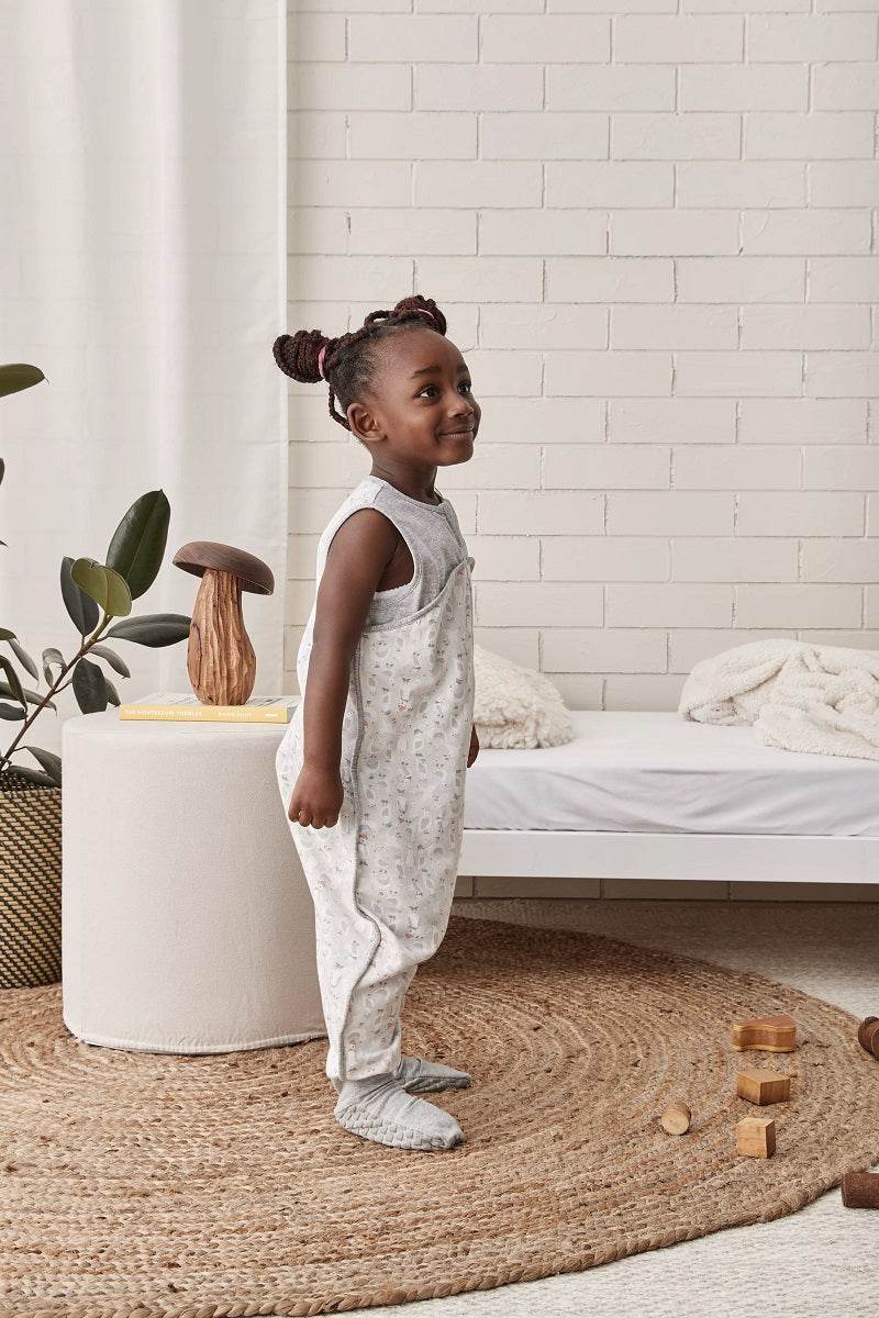 Love To Dream Sleep Suit Organic Cotton 0.2 TOG - Seagulls Grey - Outlet Shop For Kids