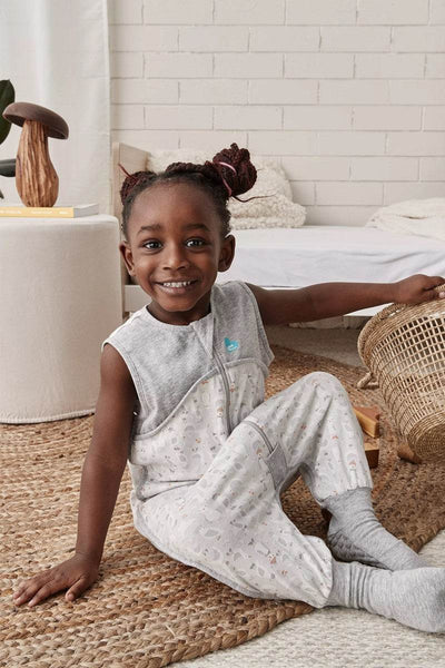 Love To Dream Sleep Suit Organic Cotton 0.2 TOG - Seagulls Grey - Outlet Shop For Kids