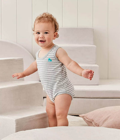 Love To Dream Sleeveless Bodysuit - Grey Stripe - Outlet Shop For Kids