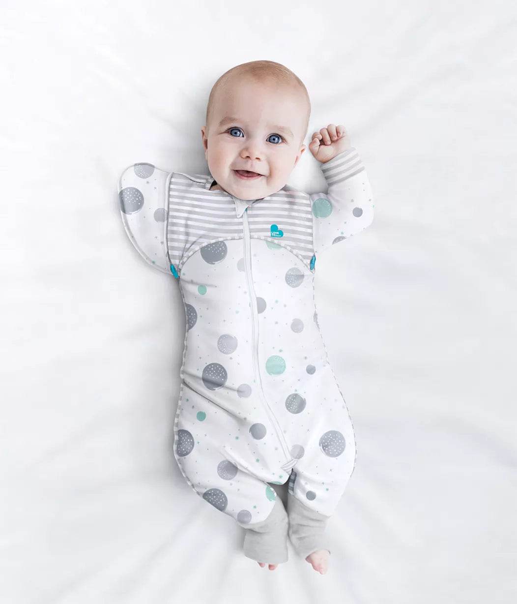 Love To Dream Swaddle Up™ Transition Suit Lite 0.2 TOG - Moon Phases White - Outlet Shop For Kids