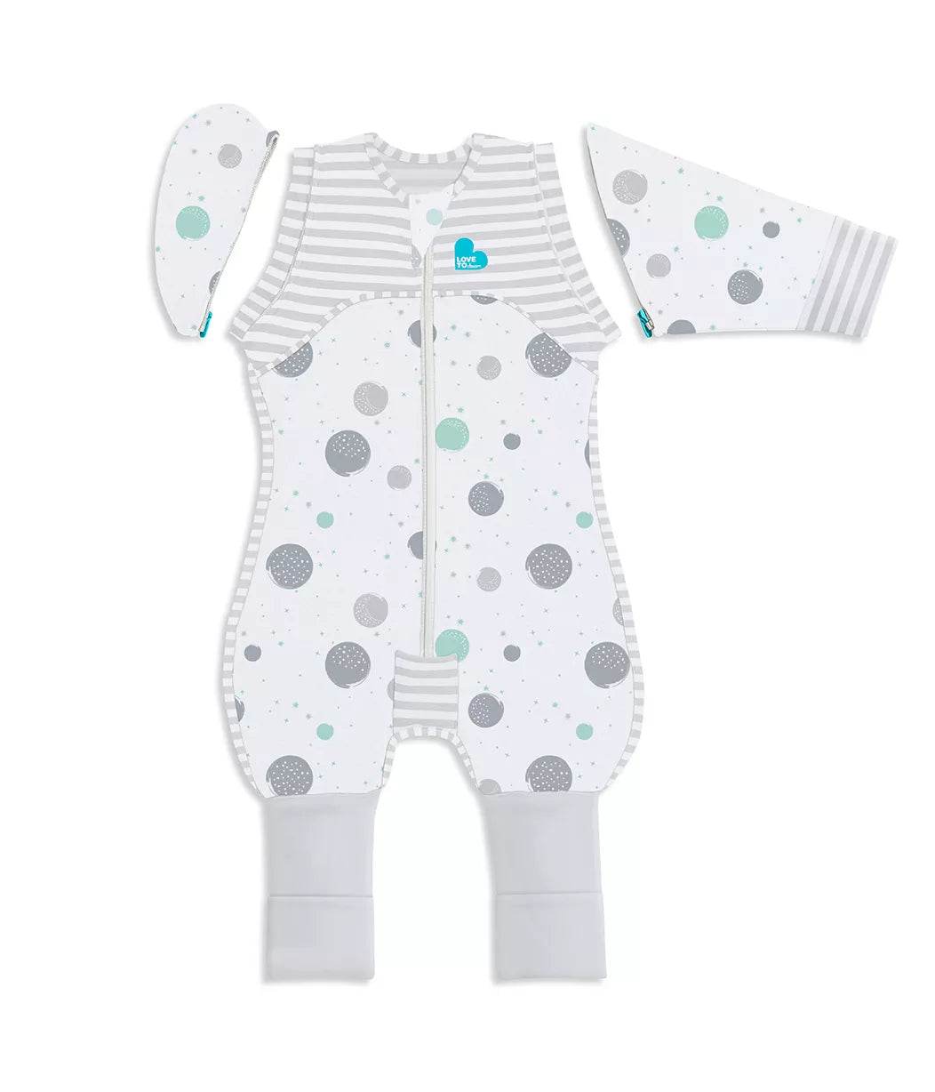Love To Dream Swaddle Up™ Transition Suit Lite 0.2 TOG - Moon Phases White - Outlet Shop For Kids