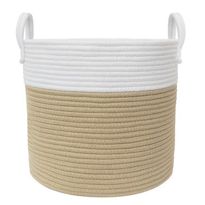 Living Textiles Medium Hamper - Natural/White