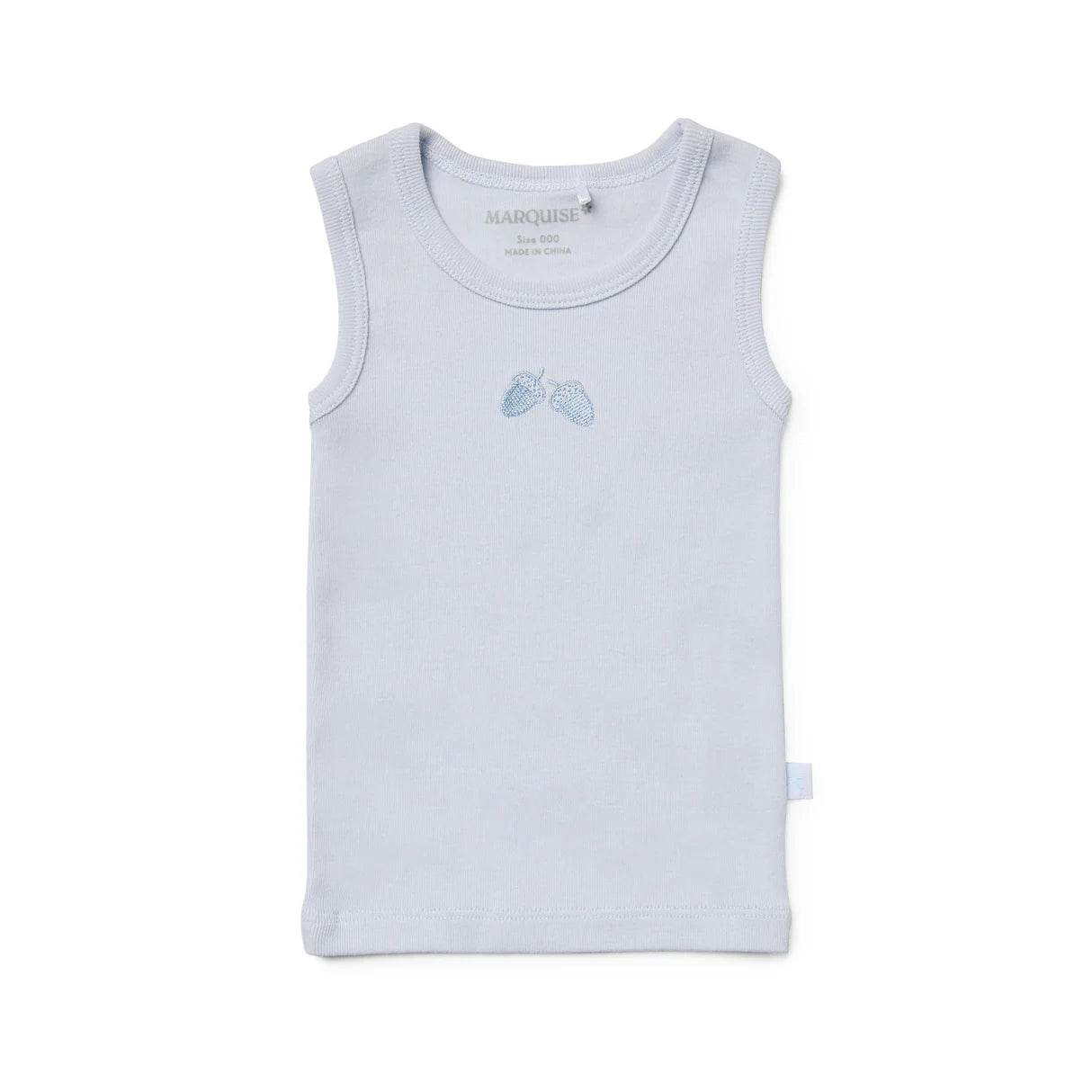 Marquise Blue and White Acorn Singlet 2 Pack - Outlet Shop For Kids