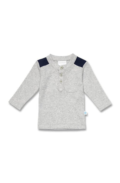 Marquise Boys Henley Top and Pants Set - Grey/Navy - Outlet Shop For Kids