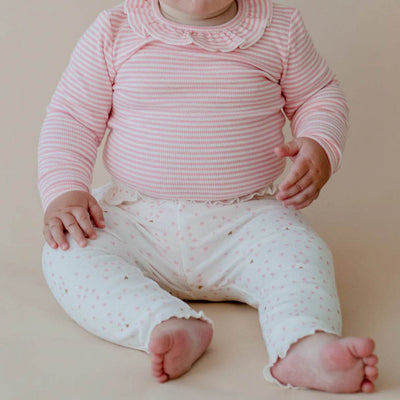 Marquise Flutter Hearts Bodysuit and Footless Legging 2 Piece Set - Outlet Shop For Kids