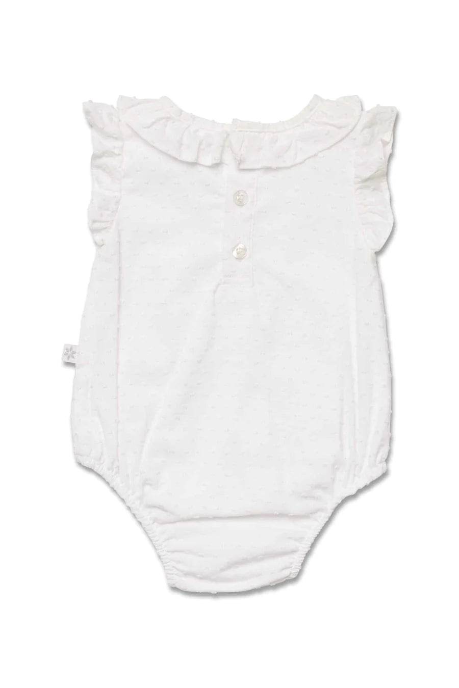 Marquise Frilled Hailspot Bodysuit - White - Outlet Shop For Kids