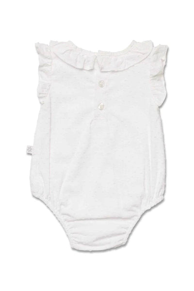 Marquise Frilled Hailspot Bodysuit - White - Outlet Shop For Kids