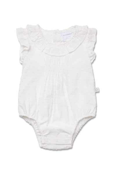 Marquise Frilled Hailspot Bodysuit - White - Outlet Shop For Kids