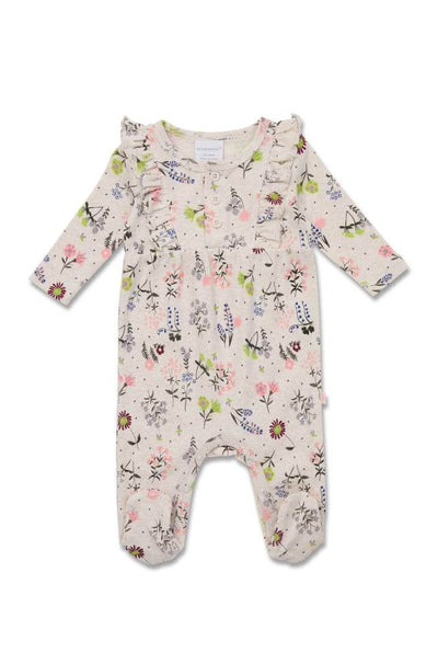 Marquise Girls Floral Ruffled Growsuit - Floral - Outlet Shop For Kids