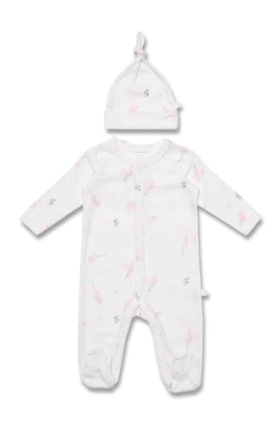 Marquise Girls Willow Beanie and Studsuit Pack - Pink Print - Outlet Shop For Kids