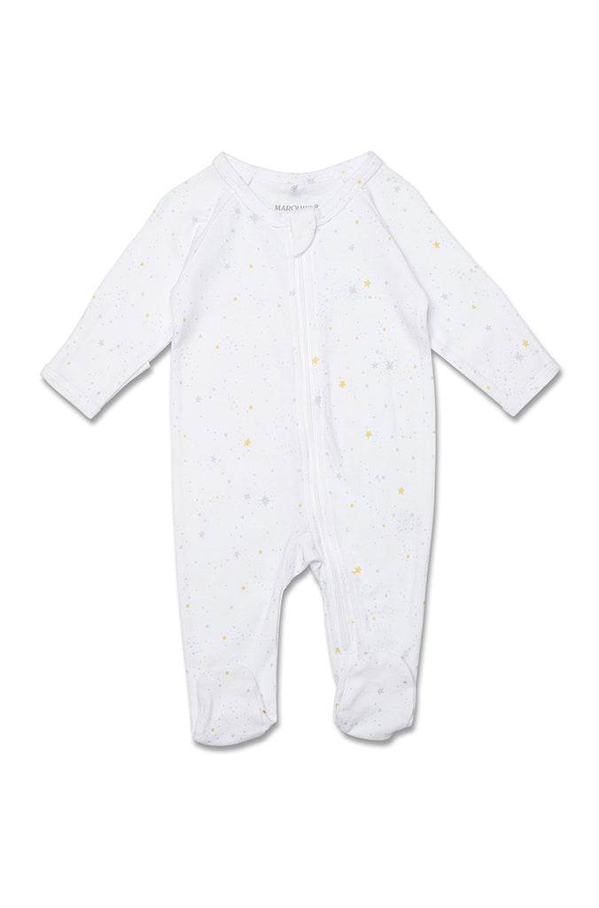 Marquise Newborn Essentials Zipsuit and Beanie - Grey/Yellow Print - Outlet Shop For Kids