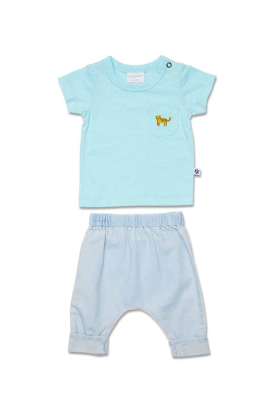 Marquise Tiger Tribe Top and Chambray Pants Set - Blue - Outlet Shop For Kids