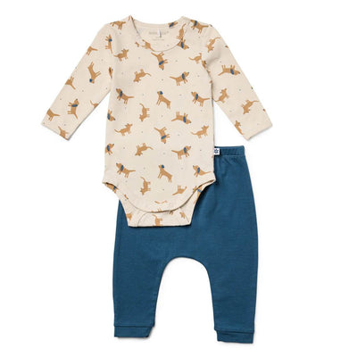 Marquise Woof Bodysuit and Footless Legging 2 Piece Set - Outlet Shop For Kids
