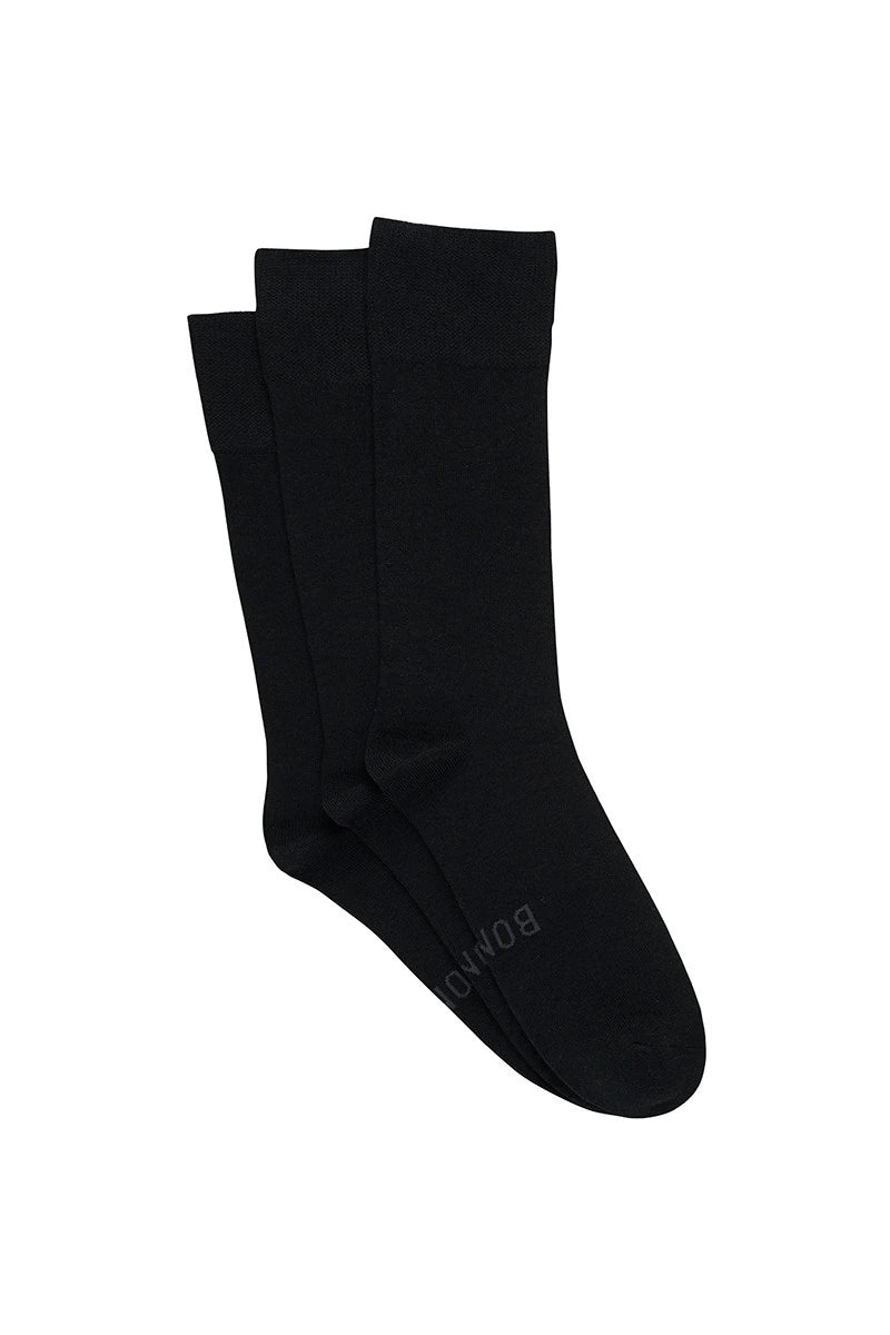 Bonds Mens Bamboo Crew 3 Pack - Black