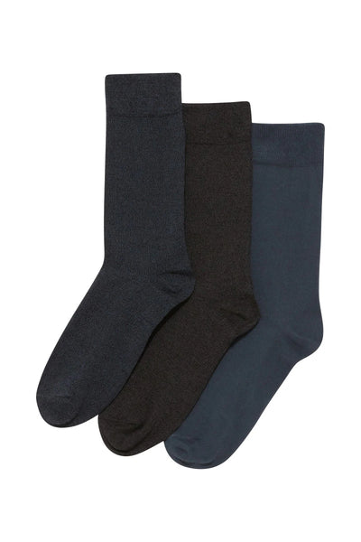 Bonds Mens Everyday Crew Socks 3 Pack - Black/Harpoon