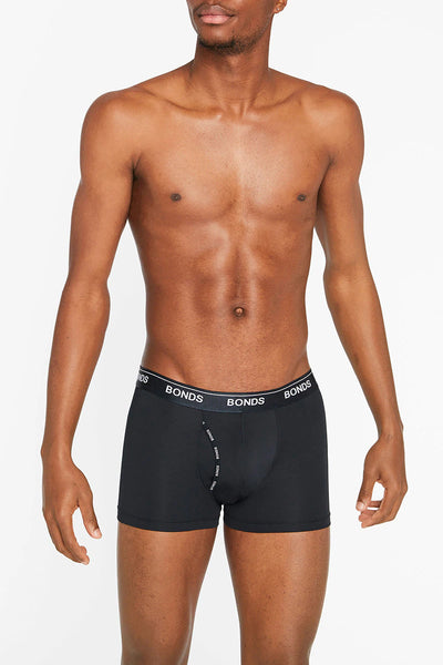 Bonds Men's Microfibre Guyfront Trunk - Nu Black
