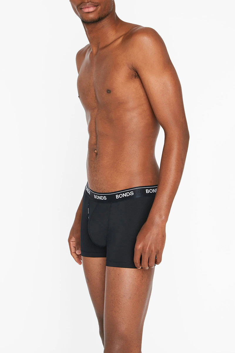 Bonds Men's Microfibre Guyfront Trunk - Nu Black