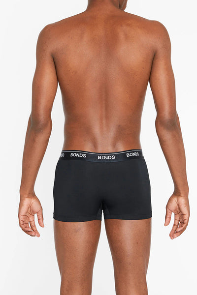 Bonds Men's Microfibre Guyfront Trunk - Nu Black