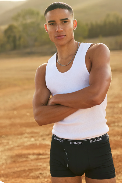 Bonds Men's Microfibre Guyfront Trunk - Nu Black