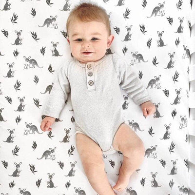 Mister Fly Cot Sheet - Kangaroo - Outlet Shop For Kids