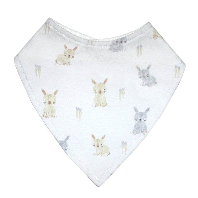 Mister Fly Dribble Bib - Bunny And Carrots - Outlet Shop For Kids