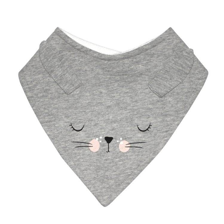 Mister Fly Dribble Bib - Bunny Face Grey - Outlet Shop For Kids