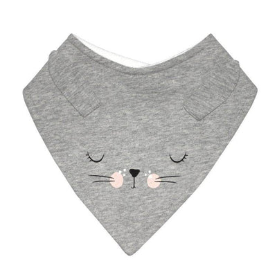 Mister Fly Dribble Bib - Bunny Face Grey - Outlet Shop For Kids