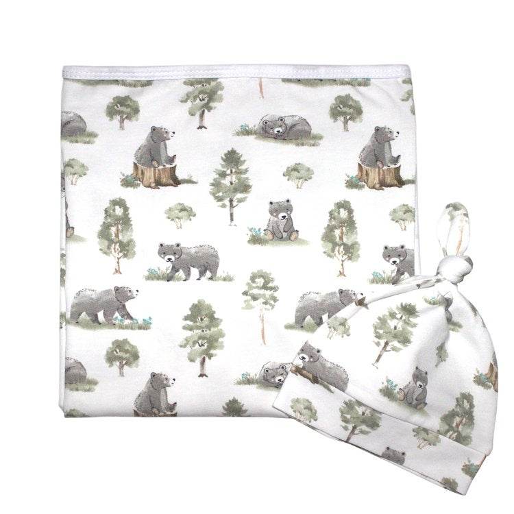 Mister Fly Jersey Wrap and Beanie Set - Baby Bear - Outlet Shop For Kids