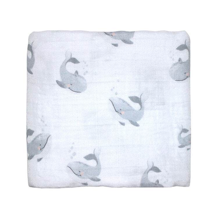 Mister Fly Muslin Wrap - Whale - Outlet Shop For Kids