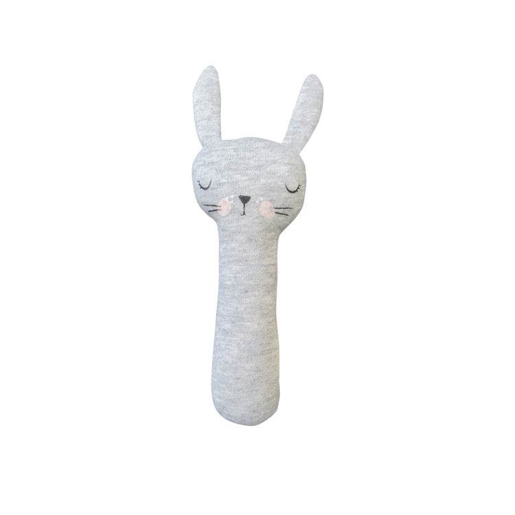 Mister Fly Stick Rattle - Grey Bun Bun - Outlet Shop For Kids